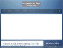 Tablet Screenshot of koerner-hifi.de
